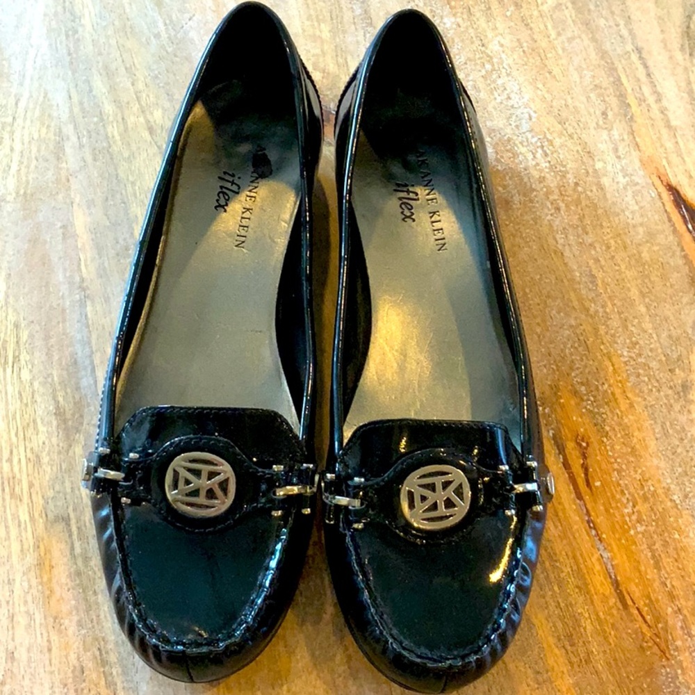 AnneKlein I Flex Back Patent Leather Loafers size 7.5